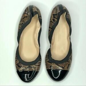 Cole Haan Leather snake skin embossed ballet flats size 10